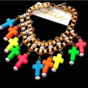 Christian Faith Cross Charm Bracelet
